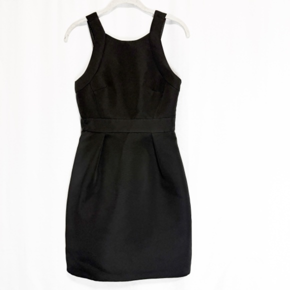 Kate Spade Black Taffeta Cocktail Dress with Oversize Back Bow Detail Size 0 - Picture 2 of 9